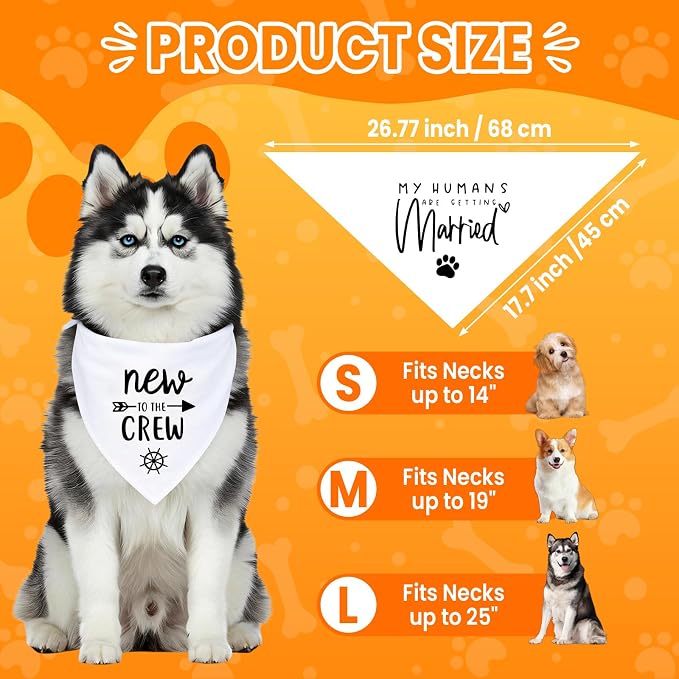 New to The Crew Dog Bandana New Puppy Announcement Gender Reveal Gift - Image 3