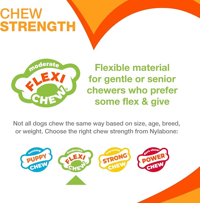 Nylabone Original Bone Flexi Chew Toy - Image 3