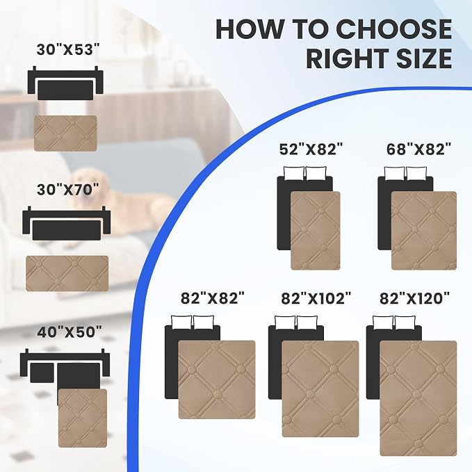 Waterproof Couch Covers for Pets, Waterproof Dog Bed Cover, Anti-Slip Soft Dog - Image 4