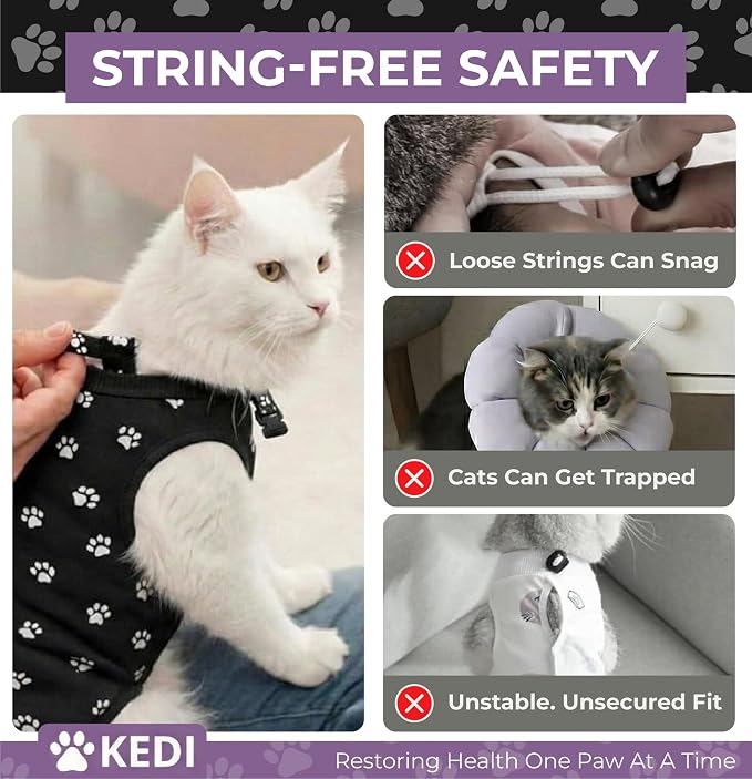 Cat Surgery Recovery Suit Female Cat Onesie - Image 2