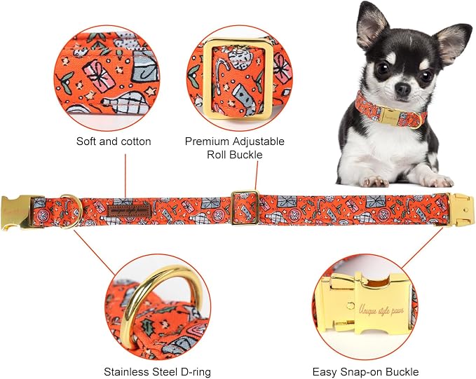 Unique style paws Dog Collar Metal Buckle Puppy Collar - Image 2