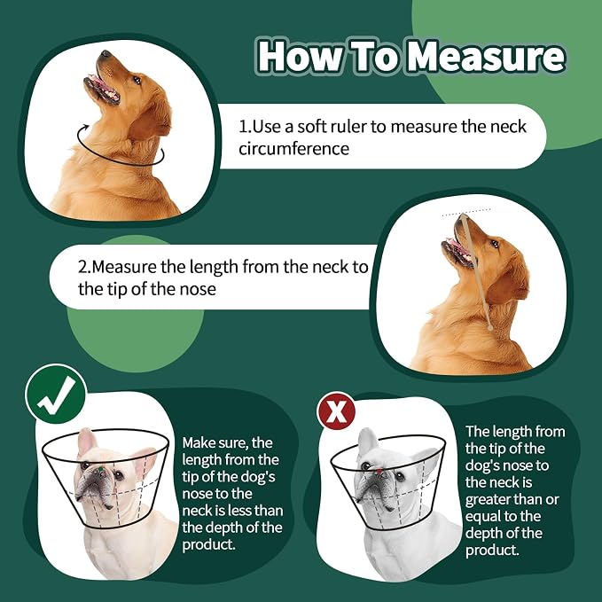 Dog Cone Collar After Surgery, Adjustable Soft Recovery Cone - Image 3