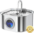 Cat Water Fountain Stainless Steel, 3.2L/108oz Cat Fountain by Vekonn
