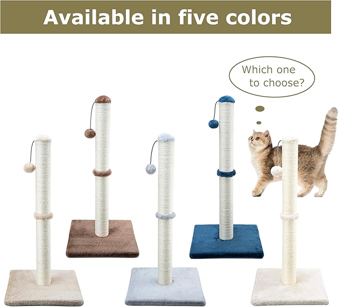 Dimaka 34" Height Tall Cat Scratching Post, Claw Scratcher - Image 5
