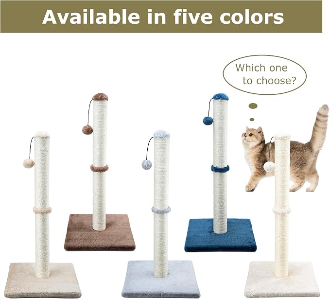 Dimaka 29" Tall Cat Scratching Post, Claw Scratcher - Image 6