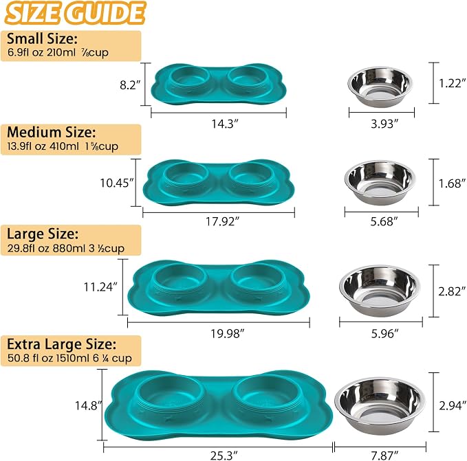 Hubulk Pet Dog Bowls 2 Stainless Steel Dog Bowl - Image 4