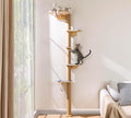 Floor to Ceiling Cat Tree for Kittens, 5-Tier Wall Mounted Cat Wall Shelves by PELUOMOZ