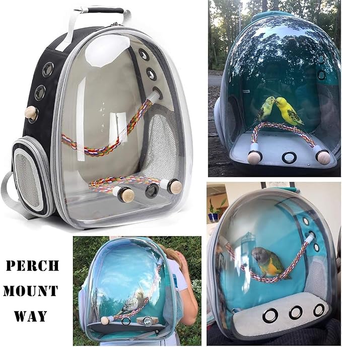 Bird Travel Backpack Carrier, Space Capsule Astronaut Liked Vet Carry Book Bag - Image 7