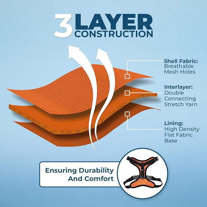 Voyager Escape-Proof Step-in Lock Cat Harness & 5ft Neoprene-Handle Leash Set - Image 4