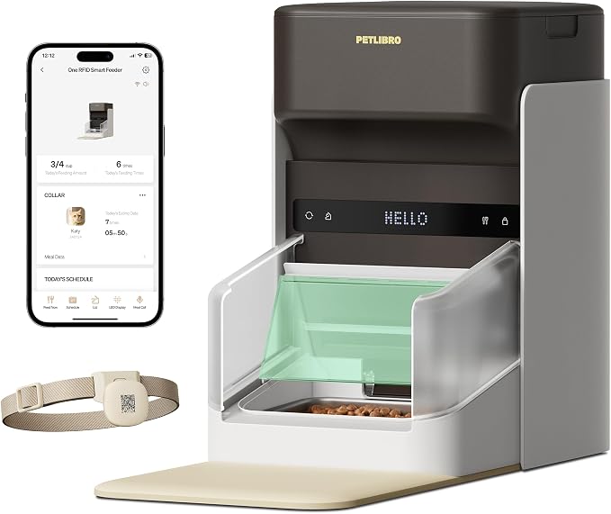 PETLIBRO RFID Automatic Cat Feeder, Collar Tag-Activated Personalized Meals by PETLIBRO