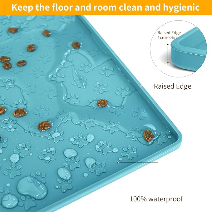 Ptlom Dog Food Mat Anti-Slip Bowl Mats - Image 5