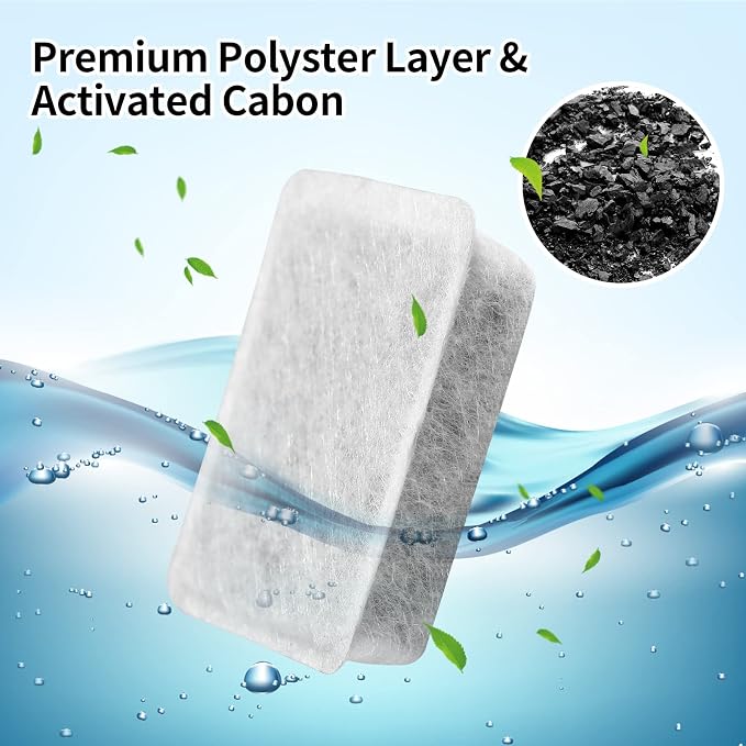 Pet Fountain Charcoal Water Filter Replacement, Dog Cat Water Bowl Filter Pet - Image 4