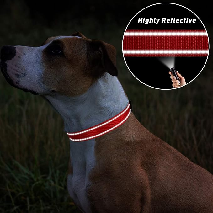 TagME Reflective Nylon Dog Collars, Adjustable Classic Pet Collar - Image 5