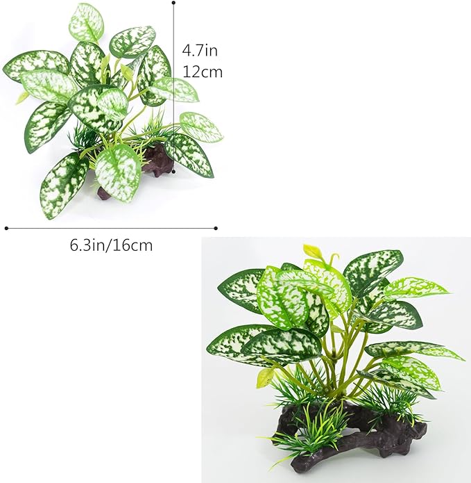 Fish Tank Decorations Aquarium Ornaments 3pcs Betta Silk Leaf Plants Artificial - Image 5