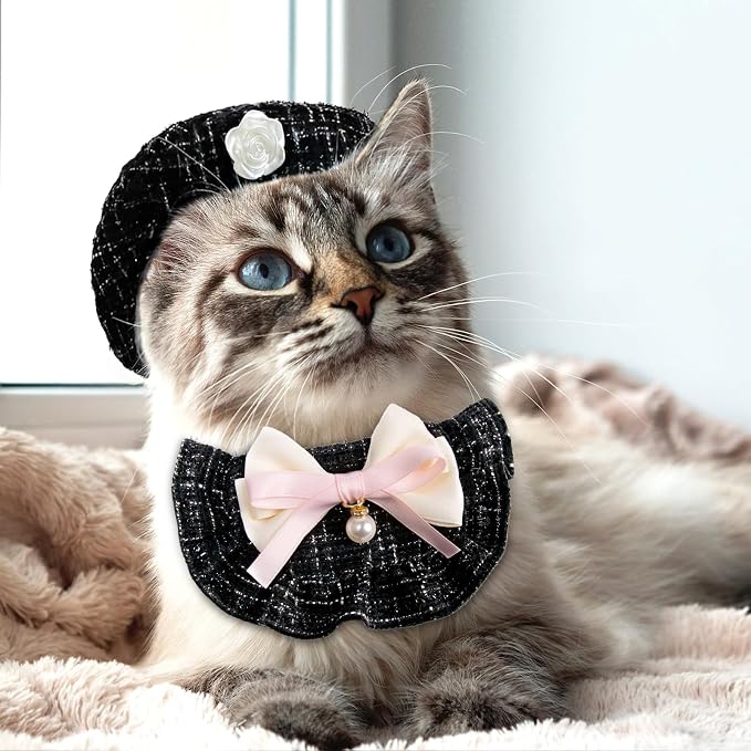 HOWWFALY 2PCS Cat Beret Hat - Image 4