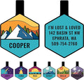 GoTags Silent Dog Tag, Personalized Engraved Hexagon Silicone Dog and Cat Name by GoTags