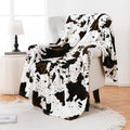 Bnuitland Cute Cow Printed Fleece Flannel Throw Blanket, Super Soft 300 GSM by BNUITLAND