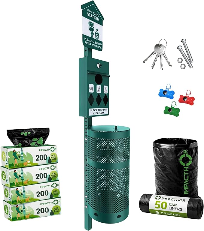 Dog Waste Station Outdoor Pet Waste Station- Desing by IMPACTHOR