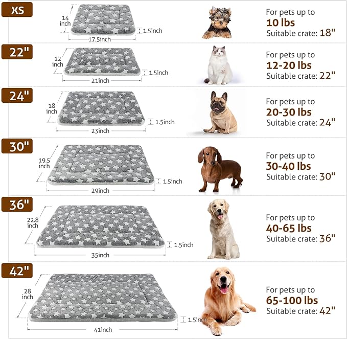 Mora Pets Dog Bed Crate Pad Ultra Soft Pet Bed - Image 4