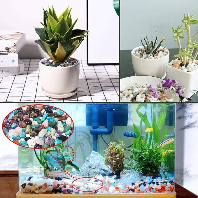 JOHOUSE Quartz Crystals, Crushed Chips Tumbled Polished Stone Beads Irregular - Image 5