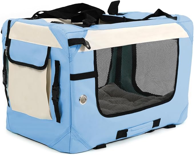 Collapsible Travel Dog Crate Portable Soft-Sided Pet Kennel Extra Large Cat - Image 3