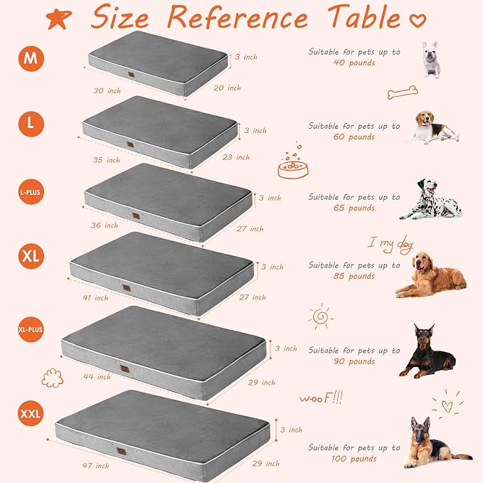 EHEYCIGA Waterproof Dog Bed Orthopedic 35"x23", Memory Foam Pet Bed - Image 6