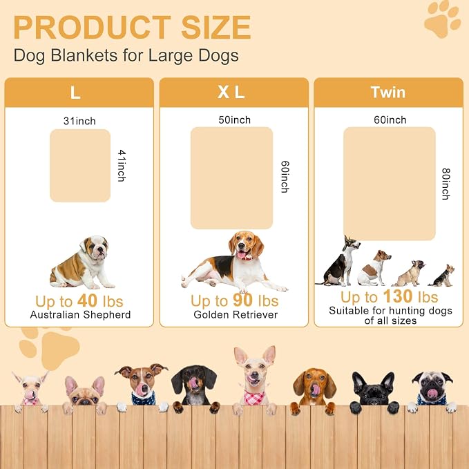 Soft Dog Blankets for Large Dogs & Cat Flannel Blanket Washable, 1 Pack 3 - Image 7