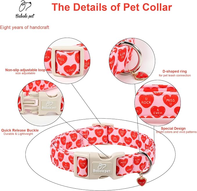 Valentines Dog Collar for Small Dogs - Image 3