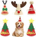 5 Pcs Christmas Dog Hats Cute Cats Party Hats Pet Set Dogs Santa Hats Puppies by Cellcacn