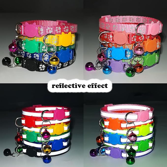 Breakaway Dog Collar with Bells, Reflective Cat Collar - Image 3