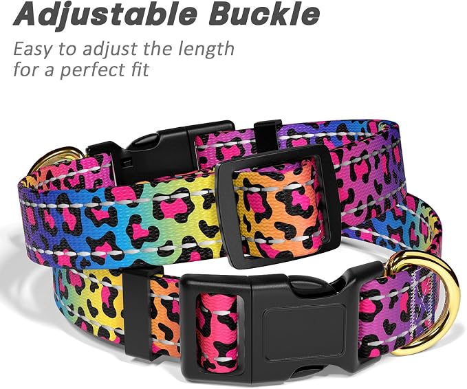 Reflective Dog Collar for Extra Small Dogs Cats, Cute Leopard Style Adjustable - Image 6