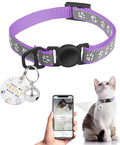 Cat Collar Breakaway with QR Code Name Tag, Reflective Kitten Collars with Bell by FURRIGO