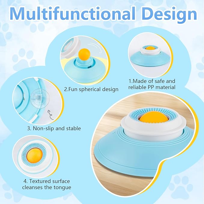 Dog Cat Licks Toys for Liquid Food, Anxieties Relief Slow Feeder Dog Lick Ball - Image 3