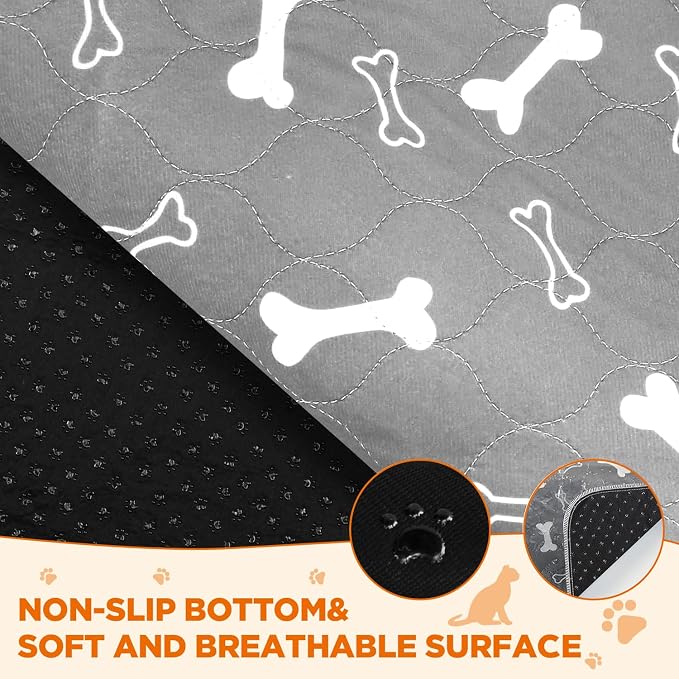 Washable Pee Pads for Dogs Large 54" x 54" 2-Pack Reusable Puppy Pads Pet - Image 2
