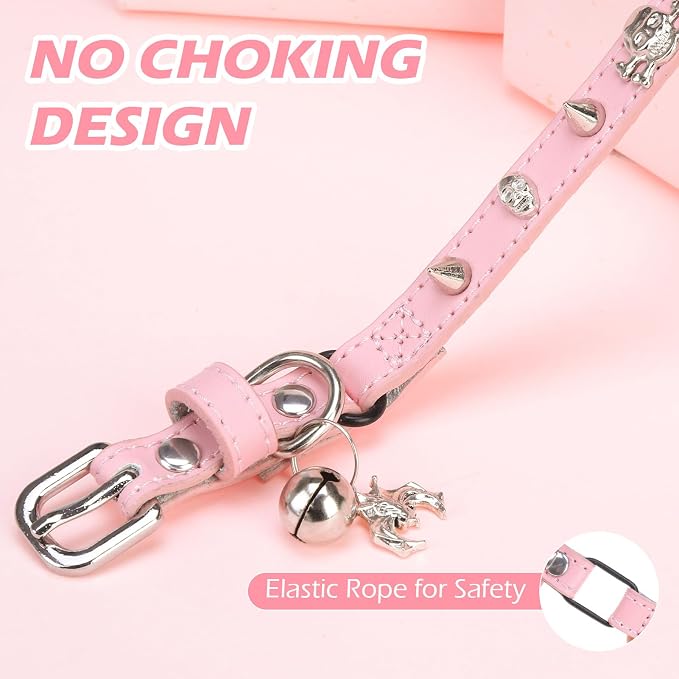 EXPAWLORER Cat Collar for Girl Boy Cats- Adjustable Leather Pet Collar - Image 5