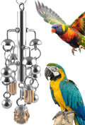 KATUMO Large Bird Toys, Natural Wooden and 304 Stainless Steel Bell Toy by KATUMO