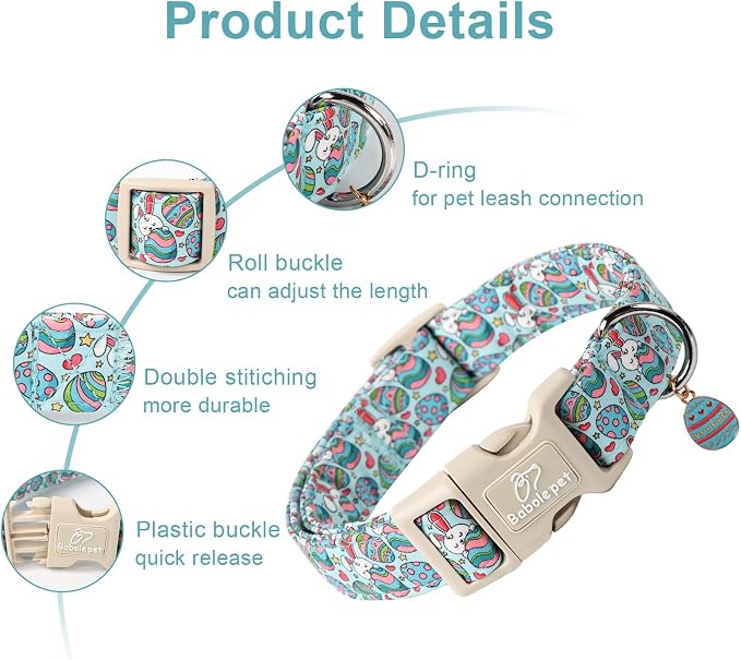 Easter Dog Collar for Medium Dogs - Image 2