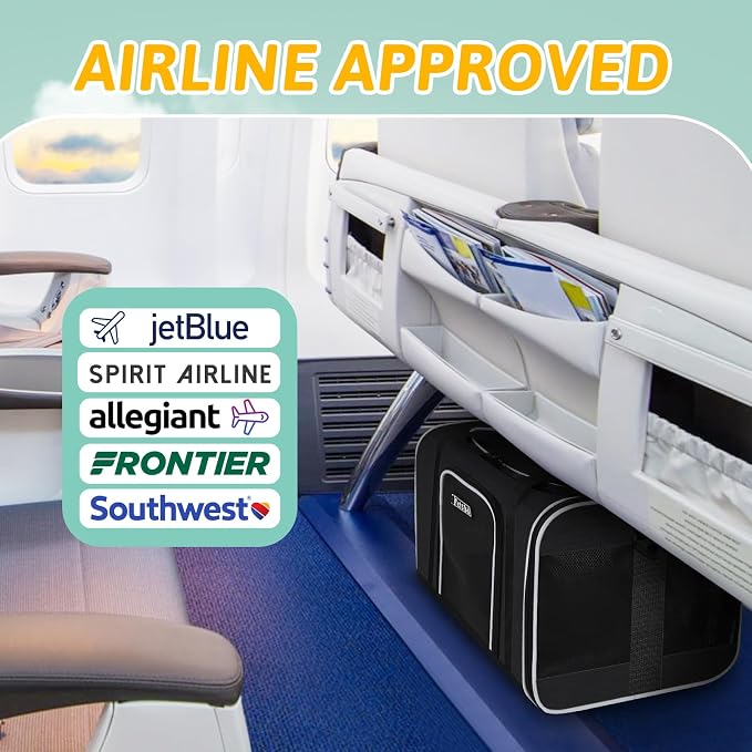 Petskd Pet Carrier 17x12x8.5 JetBlue Allegiant Airline Approved, Pet Travel - Image 2