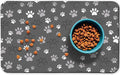 Dog Food Mat, Absorbent Water Bowl Mats Cat Pet Feeding Placemats Dark Gray 24 by Zoeeya