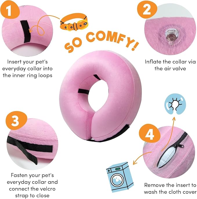 BENCMATE Inflatable Dog Cone Collar Alternative, Soft Dog Cone - Image 2