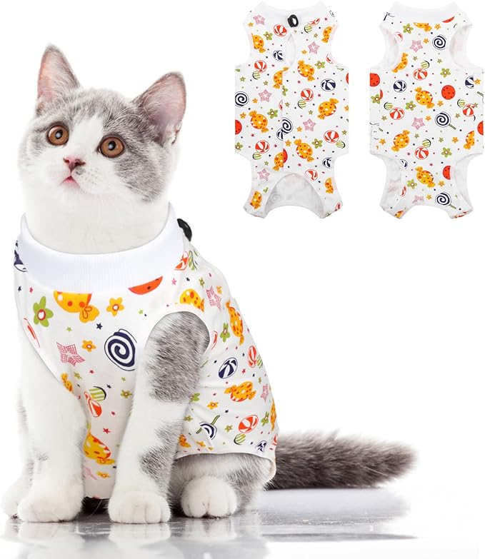 SUNFURA Cat Recovery Suit, Kitten Surgical Full Bodysuit by SUNFURA