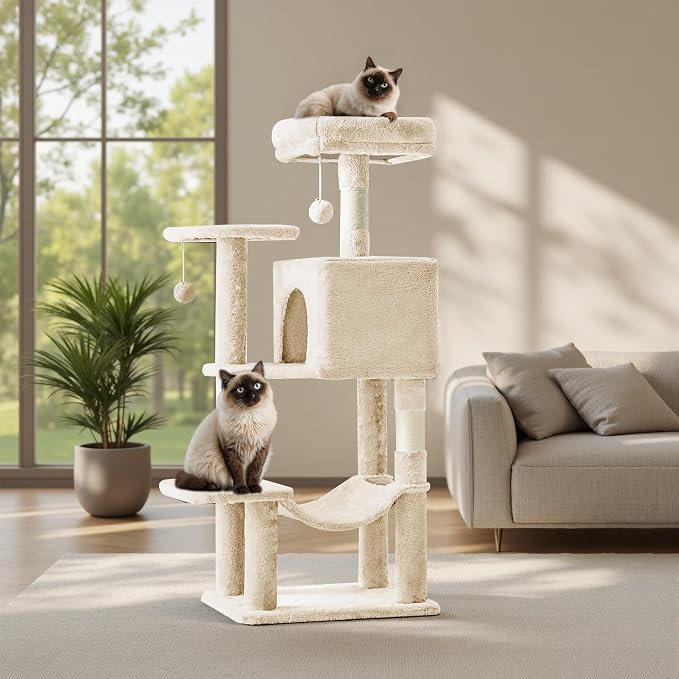Sweetcrispy 44 inch Cat Tree Tower, Small Cat Climbing Tower - Image 7