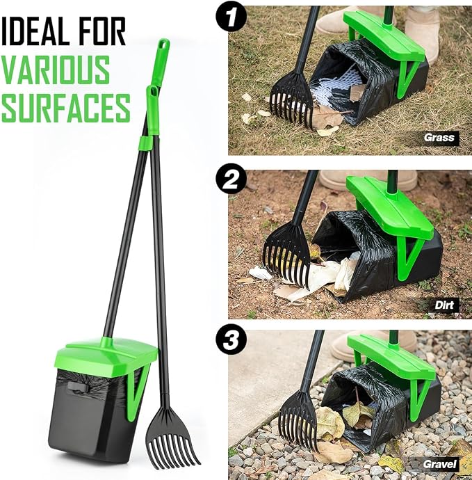 Pooper Scooper Swivel Bin & Rake - Image 7