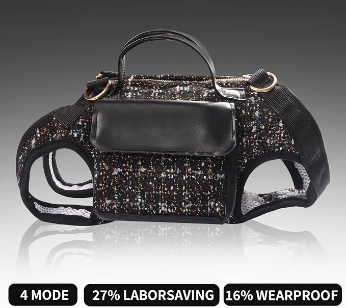 Dog Lift Harness Backpack for Small Dogs Cats, Adjustable Straps Dog Sling - Image 9