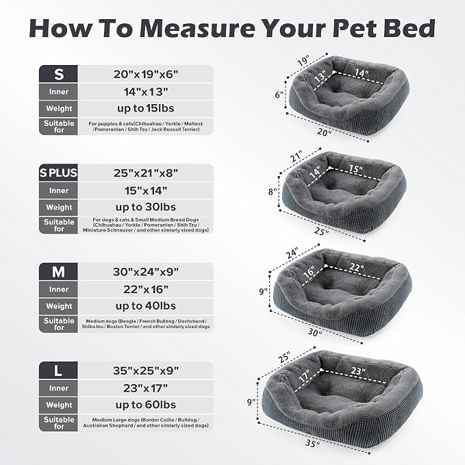 INVENHO Large Dog Beds Large Sized Dog Washable, Orthopedic Warming Soft - Image 5
