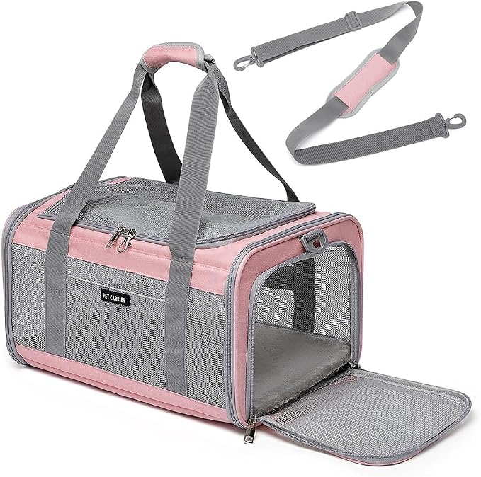 Airline Approved Pet Carrier for Cats and Small Dogs, Breathable and by ioviewforpet
