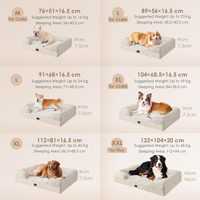 EHEYCIGA Orthopedic Dog Bed for Medium Dogs, Waterproof Memory Foam Medium Dog - Image 5