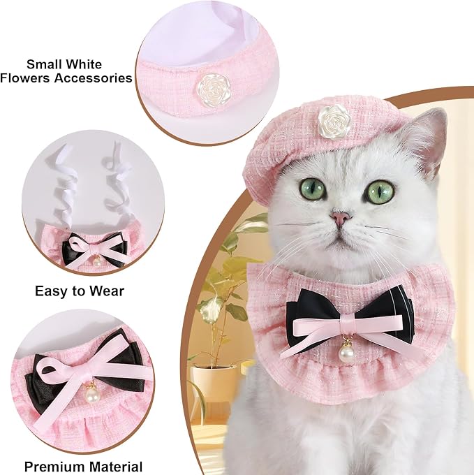 HOWWFALY 2PCS Cat Beret Hat - Image 4