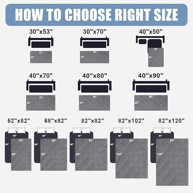 Smiry Waterproof Dog Bed Cover Blanket 40x80, Soft Reversible Pet Blanket - Image 6