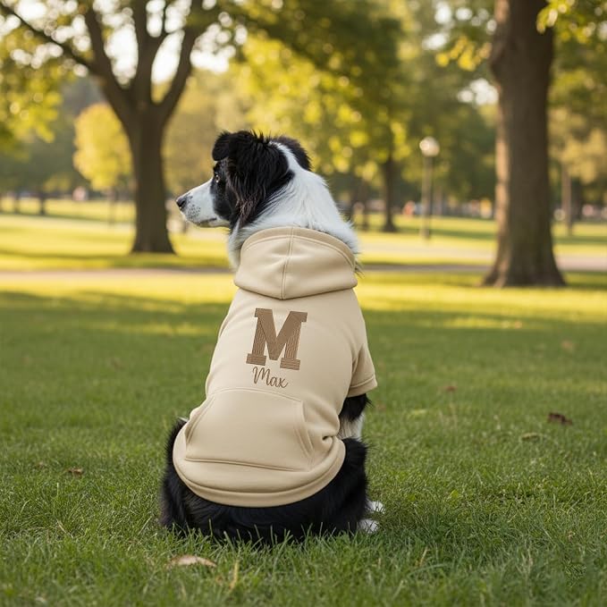 Personalized Dog Hoodie, Custom Embroidered Name Pet Hoodie, Warm Winter Outfit - Image 2